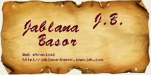 Jablana Basor vizit kartica